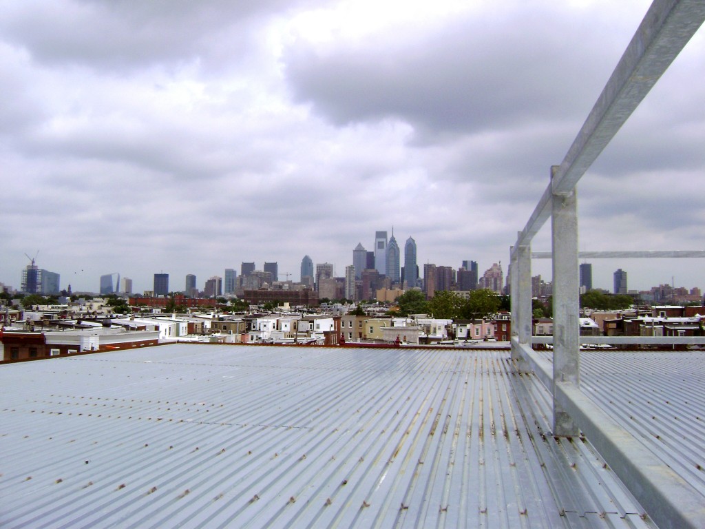 The roof superstructure is complete -- and offers a great view of Center City